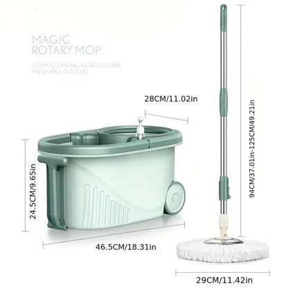 Suit, automatic rotating mop /3pcs mop replacement head, clean microfiber tow bucket lazy magic mop bucket.