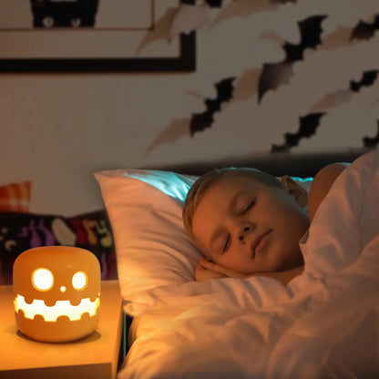 Halloween Pumpkin Night Light Cute Safety Light Decoration Halloween Bedside Decoration Children'S Halloween Gift