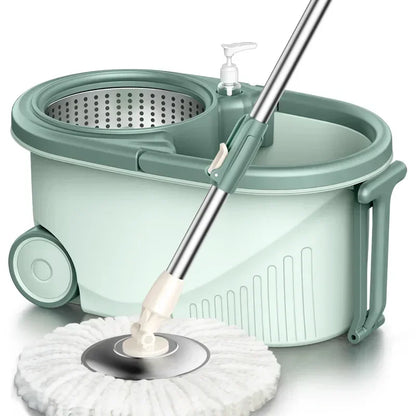 Suit, automatic rotating mop /3pcs mop replacement head, clean microfiber tow bucket lazy magic mop bucket.