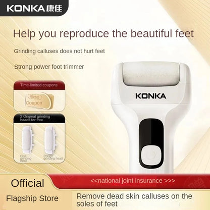 Xiaomi Konka Electric Foot Dead Skin Remover Foot Scrub Foot Exfoliator File Exfoliator Heel Grinder Rechargeable and Detachable