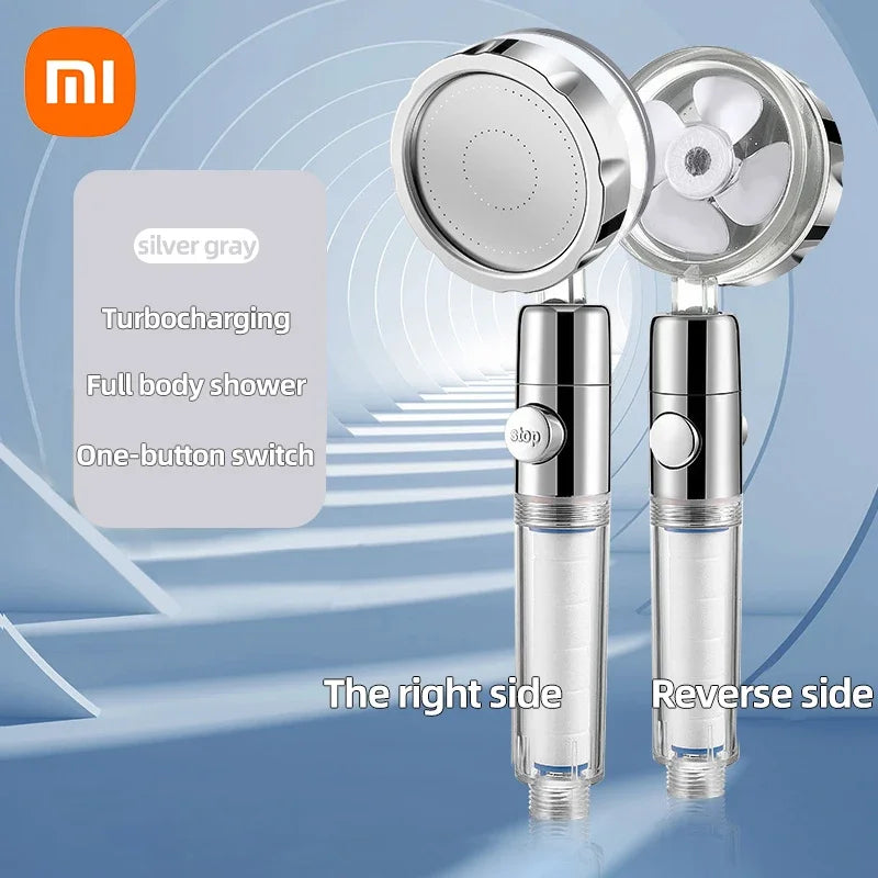 Xiaomi 360° Rotation Turbo Shower Head Handheld High Pressure Water Saving Spray Showerhead Filters Bathroom Accessories