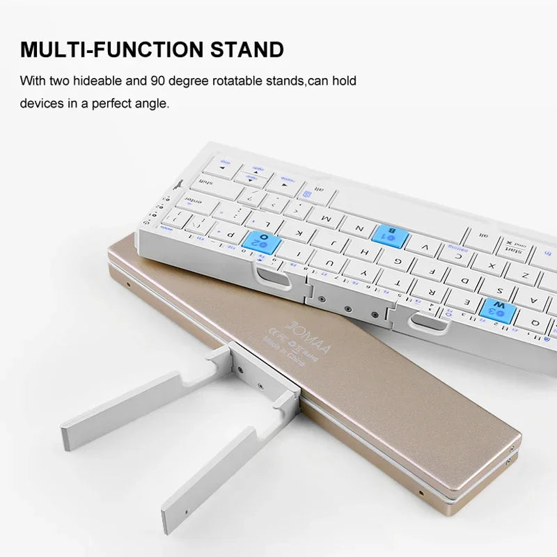 Foldable Mobile Phone Keyboard With Stand Rechargeable Bluetooh Keyboard for Phone Tablet Mini Folding Phones Keyboard