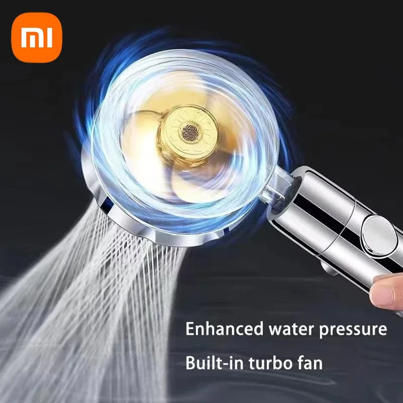 Xiaomi 360° Rotation Turbo Shower Head Handheld High Pressure Water Saving Spray Showerhead Filters Bathroom Accessories