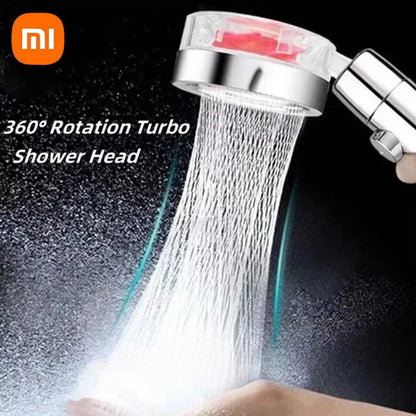 Xiaomi 360° Rotation Turbo Shower Head Handheld High Pressure Water Saving Spray Showerhead Filters Bathroom Accessories