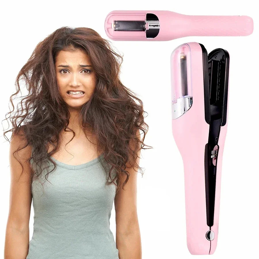 Rechargeable Cordless Split Hair Trimmer Hair Split Ends Trimmer Remover Damaged Hair Repair Hair Care Treatment Portable Home